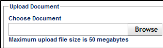 Assets form - Documents tab - Upload Document Portion of Form - Choose Document Field