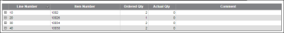 Line Items in a Picking Order