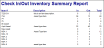 Check In/Out Inventory Summary Report